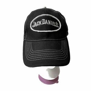 Jack Daniel's Whiskey Snapback Trucker Hat Black White Mesh Back Baseball Cap