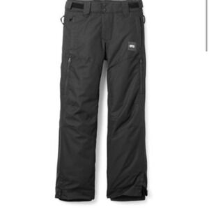 NWT Picture Organic Ski Snowboard Time Pants Black Youth 14 Grow with Me