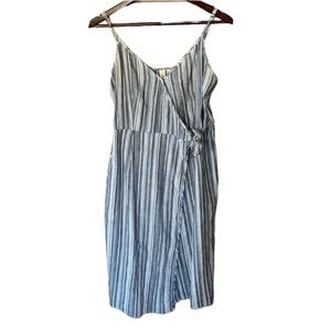 Allison Joy linen blend striped dress.