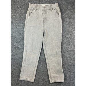 Pac Sun High Waisted Pants Women's 28 Gray Pinstripe Tapered 90s Look