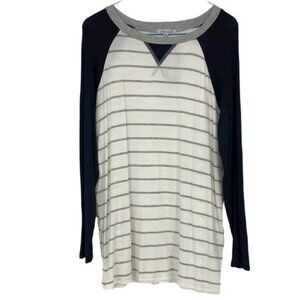 NWT - Silver Icing White Birch  Stripped White & Blue Long Sleeve T shirt M