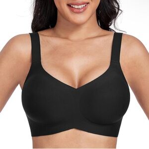 ButterySoft Women Bra Wireless V Neck No Underwire Size M