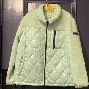 Koolaburra by Ugg Jacket Full Zip Sherpa Reversible Green XL NWT