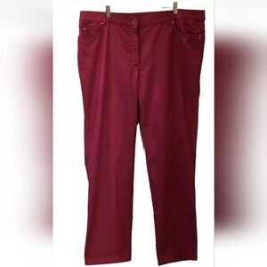 Gerry Weber Pink/Magenta Women's Jeans Trousers  Stretch Straight Sz 20P Cotton