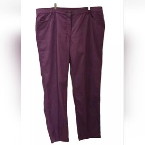 Gerry Weber Purple Women's Jeans Trousers  Stretch Straight Sz 20P Cotton