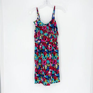 Xhilaration Sleeveless Floral Ruffle Dress Size Small