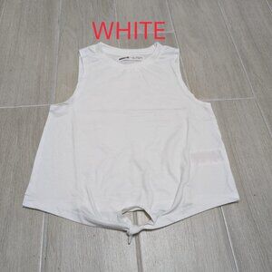 Minoti Summer Casual Tie sleeveless tank top White - Sizes 12 M to 12 yrs NWOT