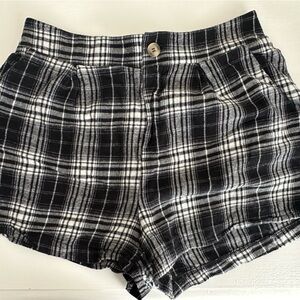 altar’d state black & white plaid soft shorts