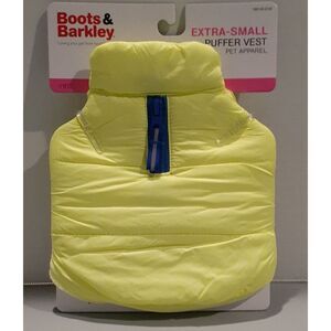 Extra Small Puffer Vest - Boots & Barkley Pet Apparel Yellow