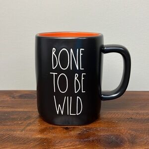 Rae Dunn “Bone to be Wild”  Black & Orange Mug