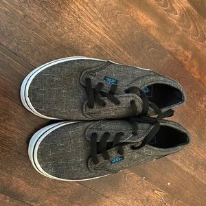 Two pairs Vans sneakers size 4.5 Youth black grey