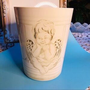 Vintage cherubs waste basket