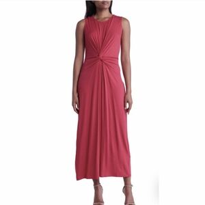 Tahari fuchsia maxi rayon dress XS