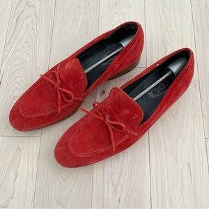 Tod’s Suede Loafers in Tomato Red Size 10 Tod’s / US 11.5