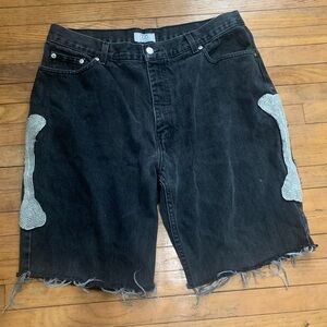 Custom Vintage Bone Jorts Jean Shorts