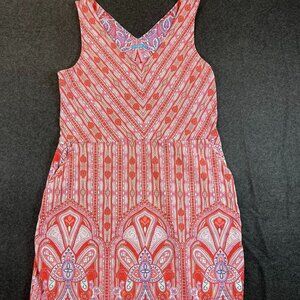 J McLaughlin sz M Catalina Cloth Pink Paisley Dress w Pockets