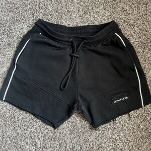 Alphalete Men’s Varsity Sweat Shorts Small Black