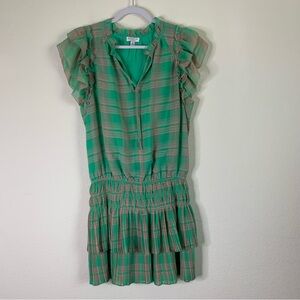 Current air Womens green mint plaid sleeveless mini dress M