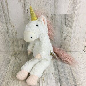 Bunnies By The Bay White Unicorn Plush Stuffed Toy Pink Mane 16'' Furriend