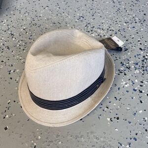 STETSON "ALL AMERICAN" MENS SZ Small/Medium Cotton BLEND FEDORA HAT Cream NWT