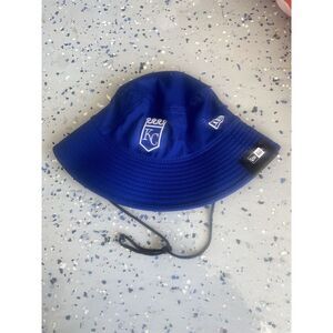 Kansas City Royals Hat Cap Bucket Mens Medium Large Blue White New Era Baseball