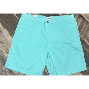 New $44 Saddlebred Comfort Flex Chino Shorts Mens Aqua Mint Green Size 40