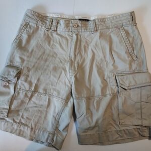 Polo Ralph Lauren Mens Shorts Size 40 Cargo Beige Pockets Outdoors Hiking Heavy