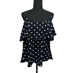 Gorgeous Bobeau Polka Dot Summer Blouse- Size XL