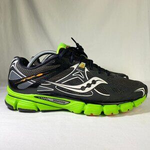 Saucony Mirage 4 Black/Green/Grey Cushioned Men's 2013 Running Shoes US 9.5