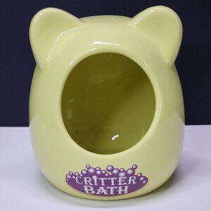 Kaytee Ceramic Critter Bath 5" Small Yellow For Hamster