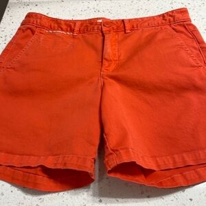 Chino by Anthropologie Relaxed high rise orange short Size 28 EUC