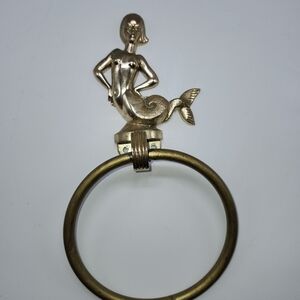 Vintage HALL-MACK MERMAID TOWEL RINGS WALL HOLDER Hollywood Regency