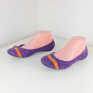 Tod's suede ballet flats Sz 5.5 EU Sz 35.5 purple