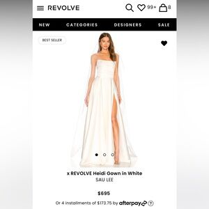 x REVOLVE Heidi Gown in White Sau Lee wedding dress