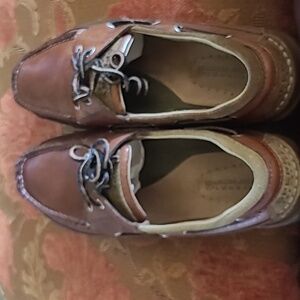 Sperry Men's Mako 2-Eye Boat Shoes Brown leather sz. 11M(#1217)