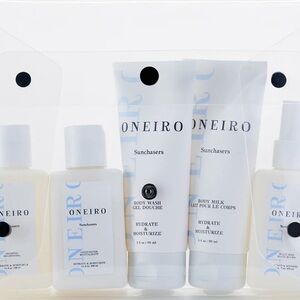 Oneiro NWOT Premium Self Care Kit of 5 pieces plus clear Bag.