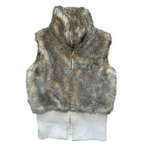 Atmosphere Faux Fur Vest Bomber Style - Women's Extra Small