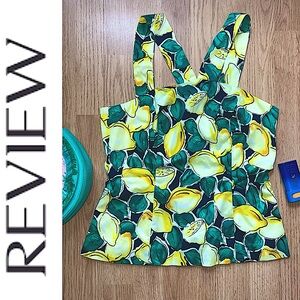 Review Australia Lemon print tank top