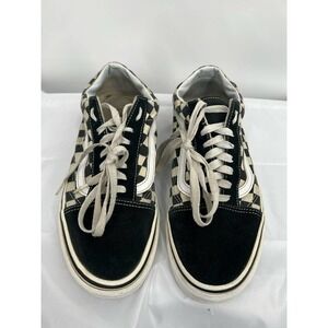 Vans Off The Wall Old School Men Size 8.5 Sneakers Black White Checkered Low Top