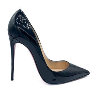 Christian Louboutin So Kate 120 Black Patent Leather Stiletto Heel Pumps 40