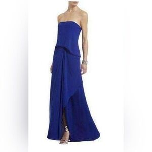 Bcbgmaxazria Blue Grace Dress - strapless size 4