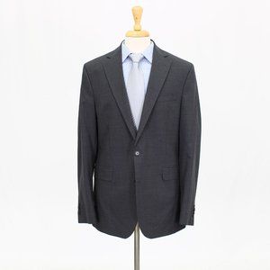 Cole Haan 44L Gray Solid 2-Button Sport Coat Blazer Jacket B354