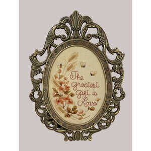 Creative Circle Greatest Gift is Love Metal Frame New Embroidery Kit