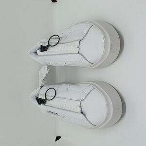 New Adidas Originals Sleek Super Zip Trainers Shoes Sneakers White Platform Sz 9