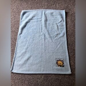 Blue soft blanket with baby lion 31”by38”