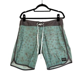 Ezekiel Board Shorts - Aqua Blue and Grey