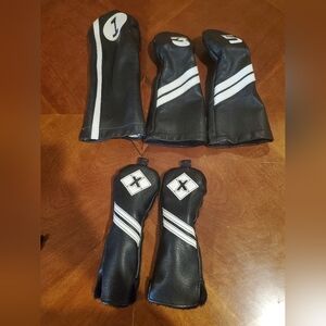 Black and white golf club covers good condition