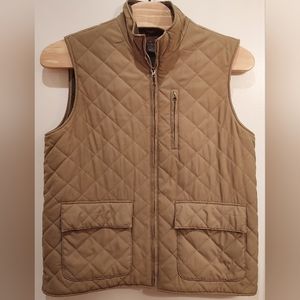 Clearwater Outfitters XL Men's Quilted Beige Vest with Fleece‎ Lining & Pockets