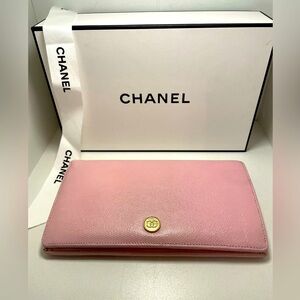 Chanel large flap wallet with chain