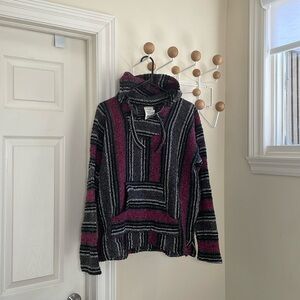 Oland - Pullover Hoodie Drug Rug - Pink Black -xL